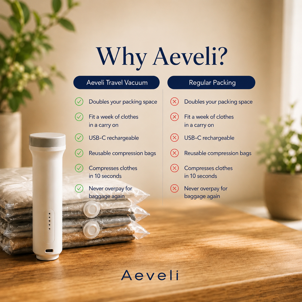 Aeveli Travel Vacuum